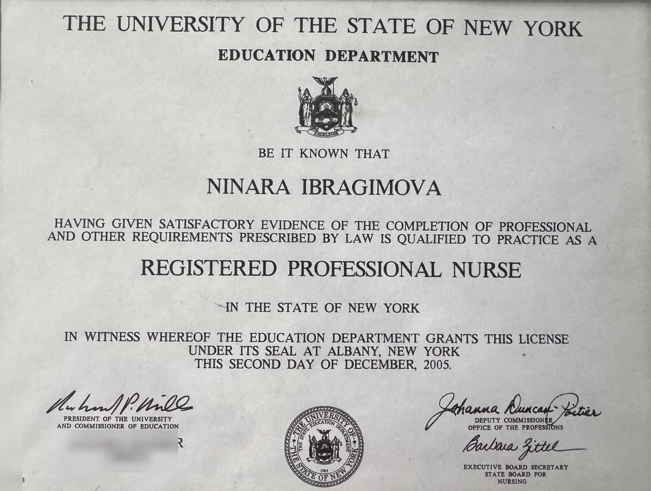 Registered Professional Nurse · 2005